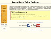 Tablet Screenshot of federationofguitarsocieties.org.uk